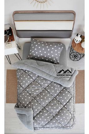 لحاف تکنفره طوسی Silikon Sudemhome - کد 813741173