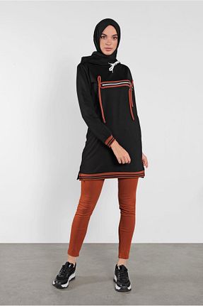 تونیک حجاب مشکی زنانه پنبه ای TRENDTESETTÜR - کد 86191860