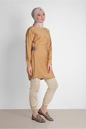 شلوار حجاب بژ زنانه پنبه ای TRENDTESETTÜR - کد 143712593