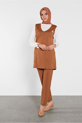 ست گرمکن حجاب قهوه ای زنانه Relaxed TRENDTESETTÜR - کد 86186218