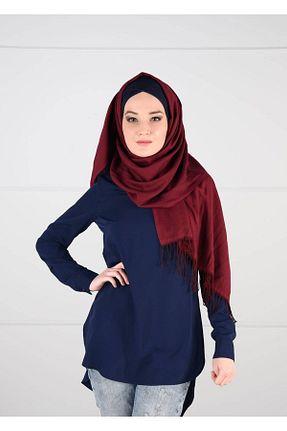 تونیک حجاب سرمه ای زنانه پلی استر TRENDTESETTÜR - کد 95959327