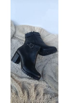 بوت / نیم بوت مشکی زنانه پاشنه متوسط (5-9 سانتی متر) ydf - کد 892252807
