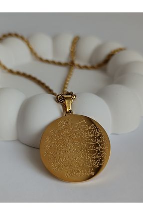 گردنبند استیل ( فولاد ) طلائی زنانه استیل ضد زنگ PileaD - کد 892256022