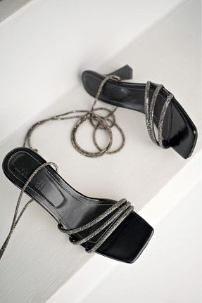 کفش مجلسی مشکی زنانه چرم مصنوعی BARAZİ MODA - کد 892293916