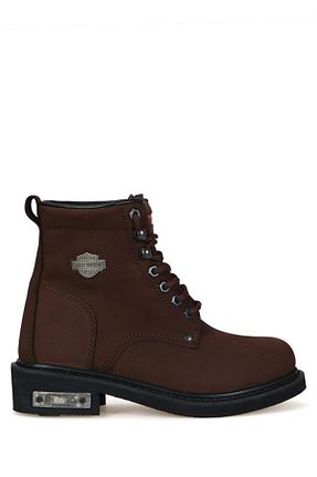 بوت / نیم بوت قهوه ای زنانه پاشنه پر Harley Davidson - کد 316999590