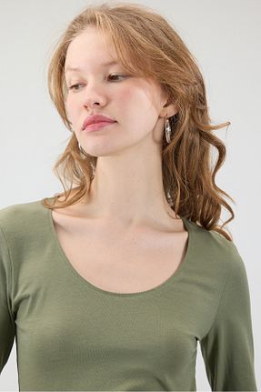 بلوز سبز زنانه ساده Addax - کد 876991157