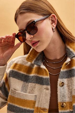 عینک آفتابی قهوه ای زنانه 50 Rams - کد 892358486