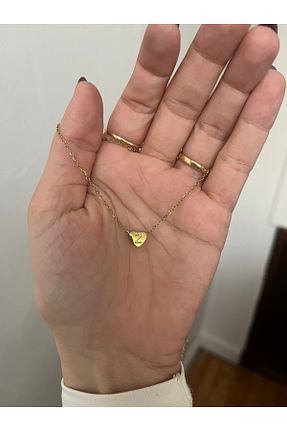 گردنبند استیل ( فولاد ) زرد استیل (فولاد) Hoop jewelery - کد 892330169