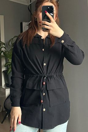 پیراهن حجاب مشکی زنانه رگولار Genel Markalar - کد 892334396