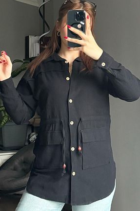 پیراهن حجاب مشکی زنانه رگولار Genel Markalar - کد 892334396