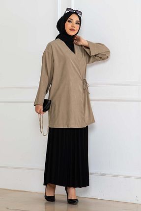 پیراهن حجاب قهوه ای زنانه رگولار benguen - کد 893871302