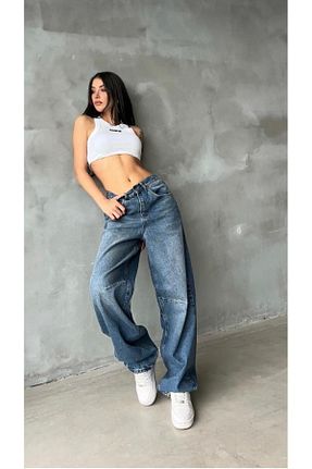 دامن آبی زنانه پنبه ای SU SHE - کد 893548748