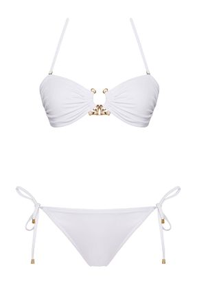ست بیکینی سفید زنانه لیکرا SAILOR moda - کد 805845425