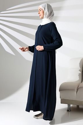 کلاه و ابایا سرمه ای زنانه پنبه پلی استر ihvanonline - کد 665609903