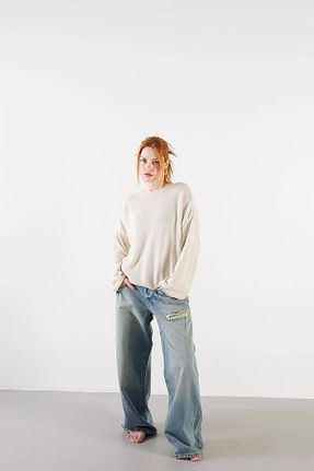 پلیور طوسی زنانه ساده Addax - کد 806003760