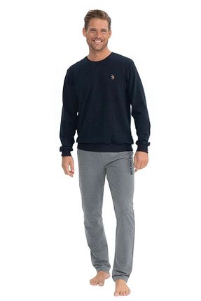 ست گرمکن سرمه ای مردانه پنبه ای U.S. Polo Assn. - کد 865545489