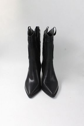 چکمه مشکی زنانه چرم خالص ENDİCAN - کد 892345804