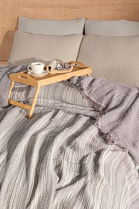 روتختی دونفره بژ پنبه ای MYLASA HOME - کد 812818967