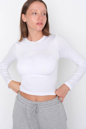 بلوز سفید زنانه ساده Addax - کد 760661822