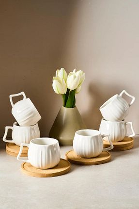 فنجان قهوه سفید 6 نفره Perotti - کد 330676230