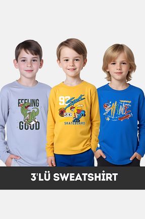 سوئیشرت طوسی بچه گانه چاپی FYK KİDS - کد 888757829