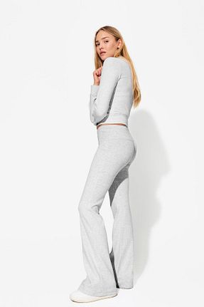 شلوار طوسی زنانه پنبه ای Bershka - کد 892444633