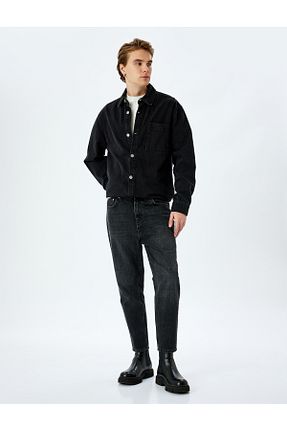 شلوار جین مشکی مردانه پاچه تنگ Koton - کد 892398272