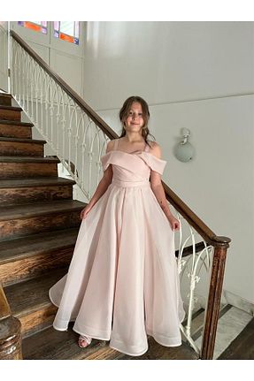 لباس مجلسی و فارغ التحصیلی صورتی بچه گانه ساتن BUTİKHAPPYKİDS - کد 708820437