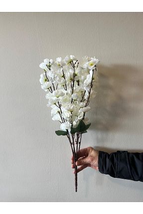 گل خشک و مصنوعی سفید ledison - کد 892394101