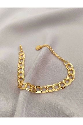 دستبند استیل (فولاد) طلائی زنانه استیل (فولاد) Genel Markalar - کد 858357918