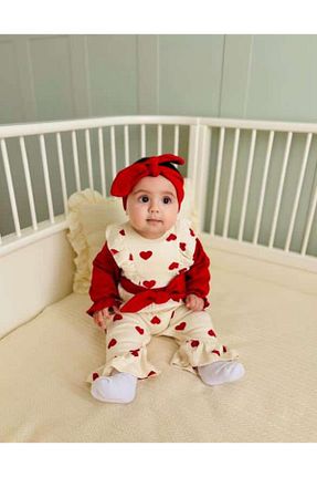 سرهمی خواب قرمز بچه گانه پنبه ای Bulut Baby - کد 891971563