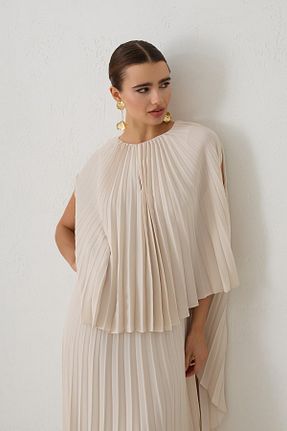 لباس بژ زنانه بافتنی Setre - کد 892482625
