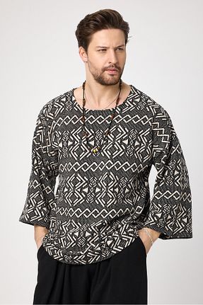 سوئیشرت مشکی مردانه Etnik BABBOSS - کد 892440033
