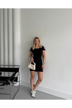 لباس مشکی زنانه بافتنی mor butik - کد 892471503