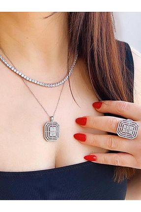 گردنبند نقره زنانه 925 عیار Cansum Silver - کد 892415174