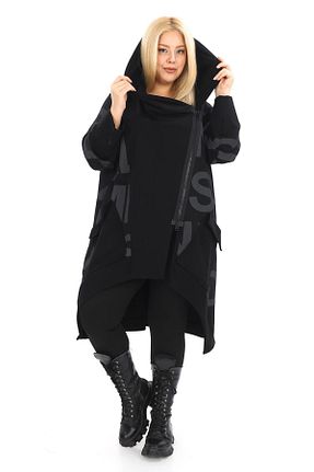 کت سایز بزرگ مشکی زنانه آستر دار Zedd+ Plus - کد 892418624