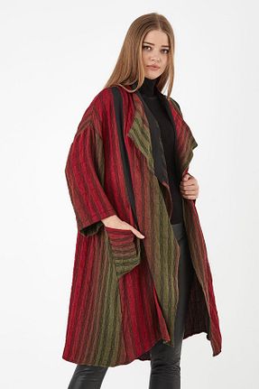 کت سایز بزرگ زرشکی زنانه آستر دار Zedd+ Plus - کد 73561550