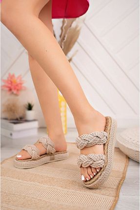 دمپائی نباتی زنانه حصیر moun shoes - کد 892463485