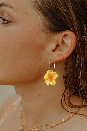 گوشواره استیل (فولاد) زرد زنانه استیل ضد زنگ PRVT - کد 818812200