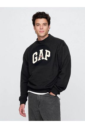 سوئیشرت مشکی مردانه چاپی GAP - کد 883850284
