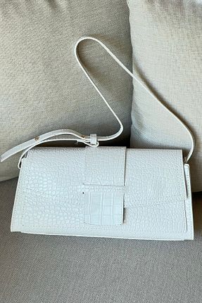 کیف دوشی سفید زنانه چرم مصنوعی Cholyn - کد 893597168