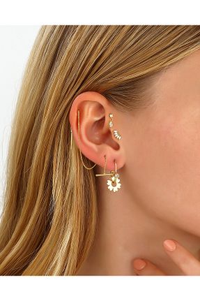 گوشواره نقره رنگی زنانه 925 عیار MEKS PRIVE - کد 893602326