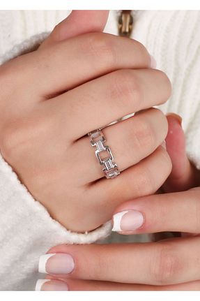 انگشتر نقره سفید زنانه زیرکن MEKS PRIVE - کد 892432372
