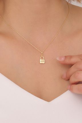 گردنبند نقره طلائی زنانه 925 عیار VAOOV - کد 892460021