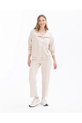 شلوار کرمگن بژ زنانه رگولار SEÇİL - کد 893737143