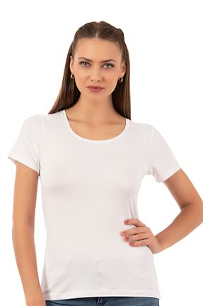 تیشرت سفید زنانه Relaxed ÖZKAN underwear - کد 764976473