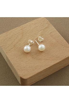 گوشواره مروارید سفید مروارید آب شیرین DAKANA JEWELLERY - کد 875726359
