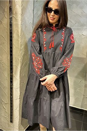 لباس مشکی زنانه بافتنی Ateilerdijle - کد 892393179