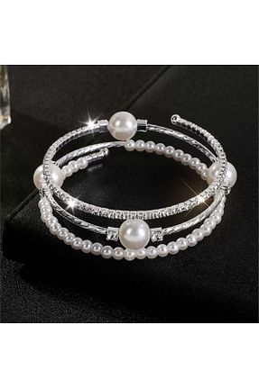 دستبند جواهر زنانه مروارید Pelin Aksesuar - کد 892530500