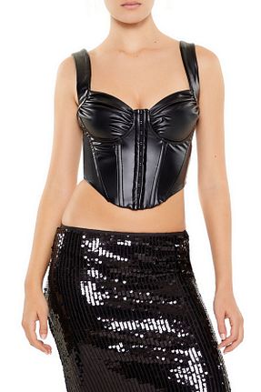 بلوز مشکی زنانه ساده Forever 21 - کد 892544751